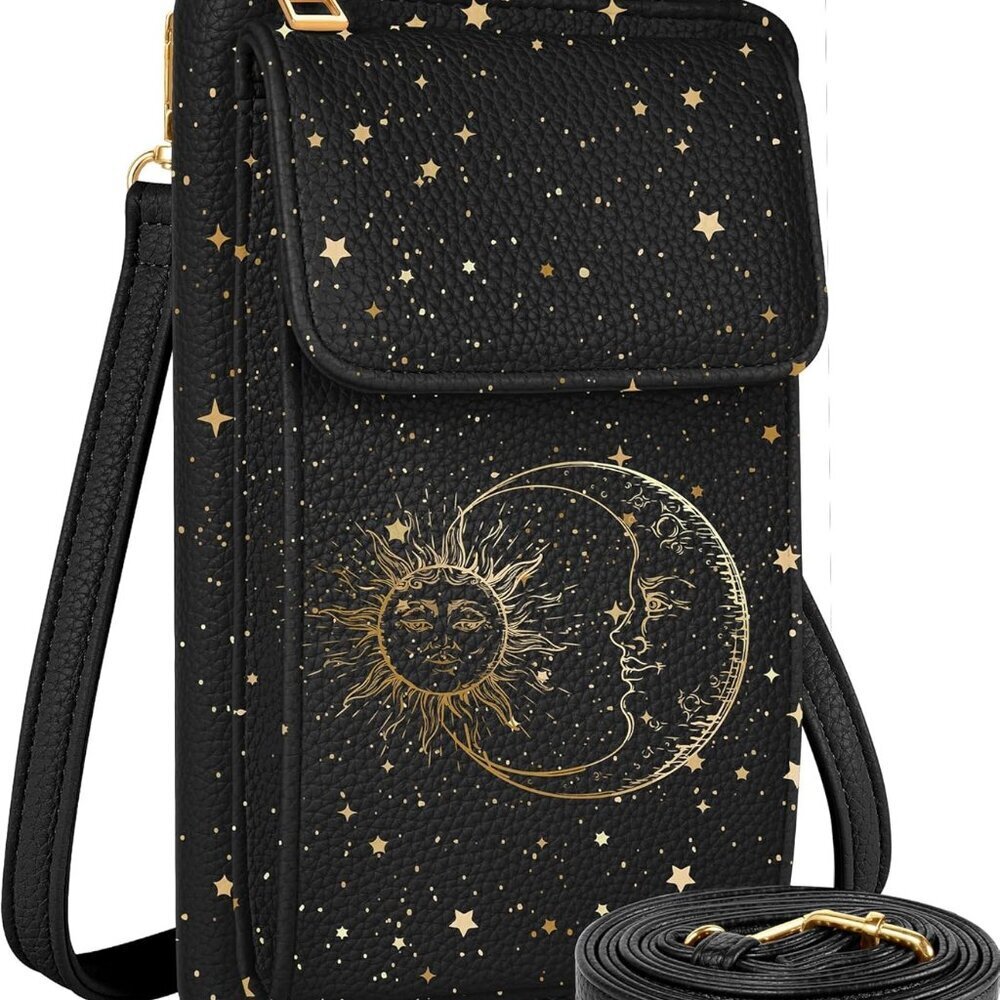 Cell Phone Purse Crossbody Bags for Women - Cute Design Leather Cellphone Bag Sm